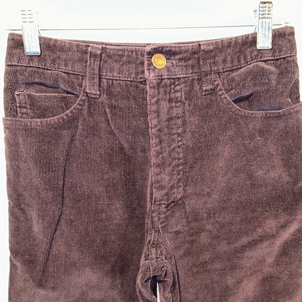 Calvin Klein Women's Corduroy Straight Leg Pants in Dark Brown